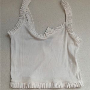 Me to We Pacsun White Ruffle Tank